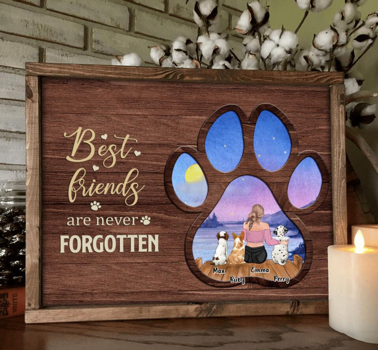 Personalized Pet Mom/Dad Poster - Gift Idea For Pet Lovers - Up to 3 Dogs/Cats - Best Friends Are Never Forgotten