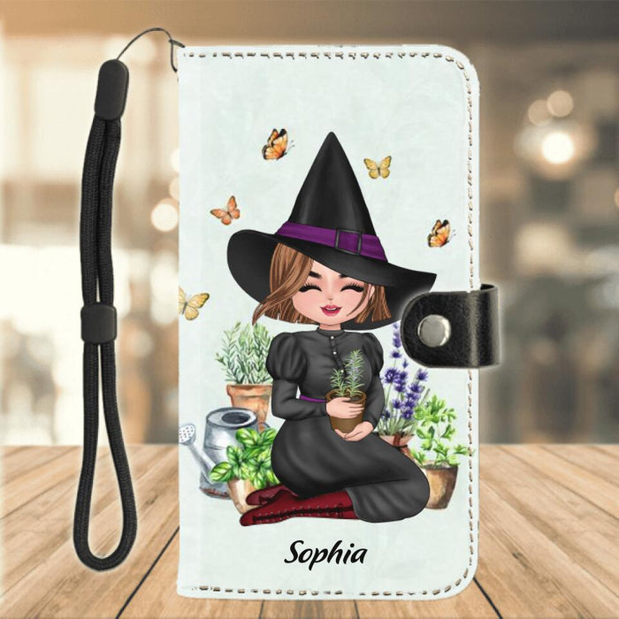 Personalized Witchcraft And Gardening Phone Wallet - Gift Idea For Halloween - Witchcraft And Gardening Because Murder Is Wrong