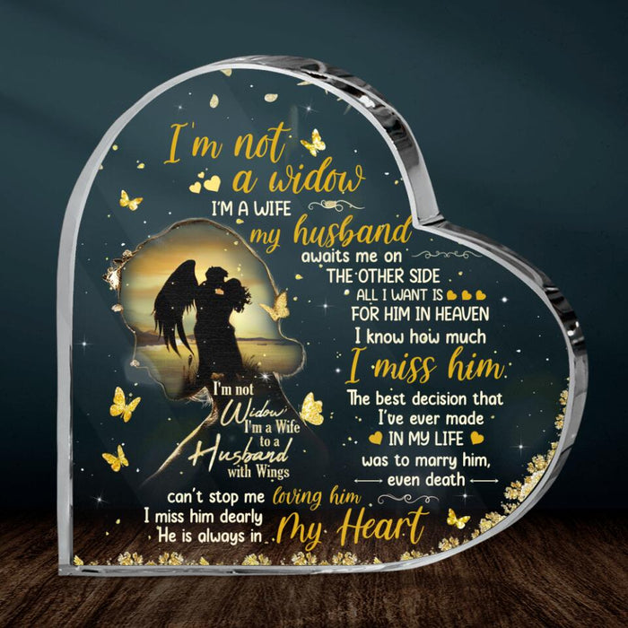 To My Husband In Heaven Acrylic Plaque - Sympathy Gift For Loss Of Husband - He Is Always In My Heart