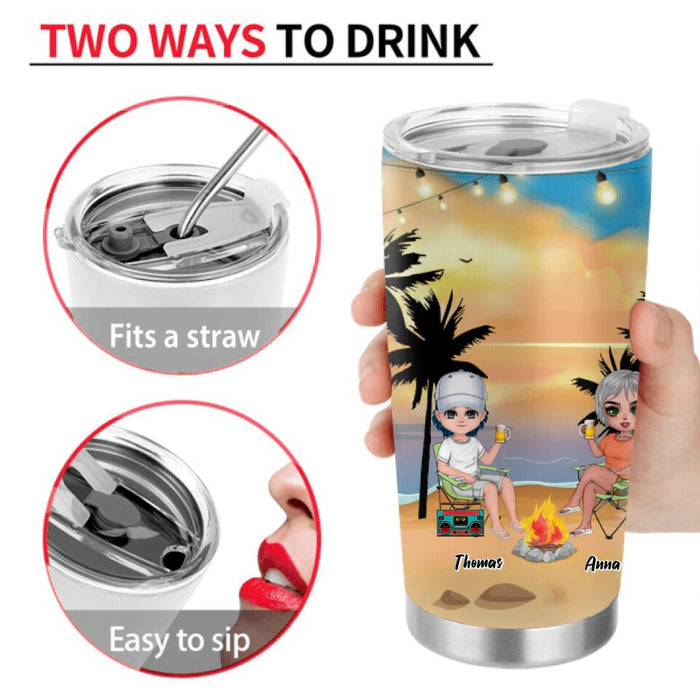 Personalized Best Friends Tumbler - Up to 4 People - If Lost or Drunk Please Return To Bestie