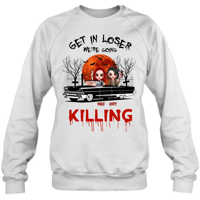 Personalized Horror Friends Shirt - Halloween Gift Idea For Friends - Get In Loser We're Going Killing