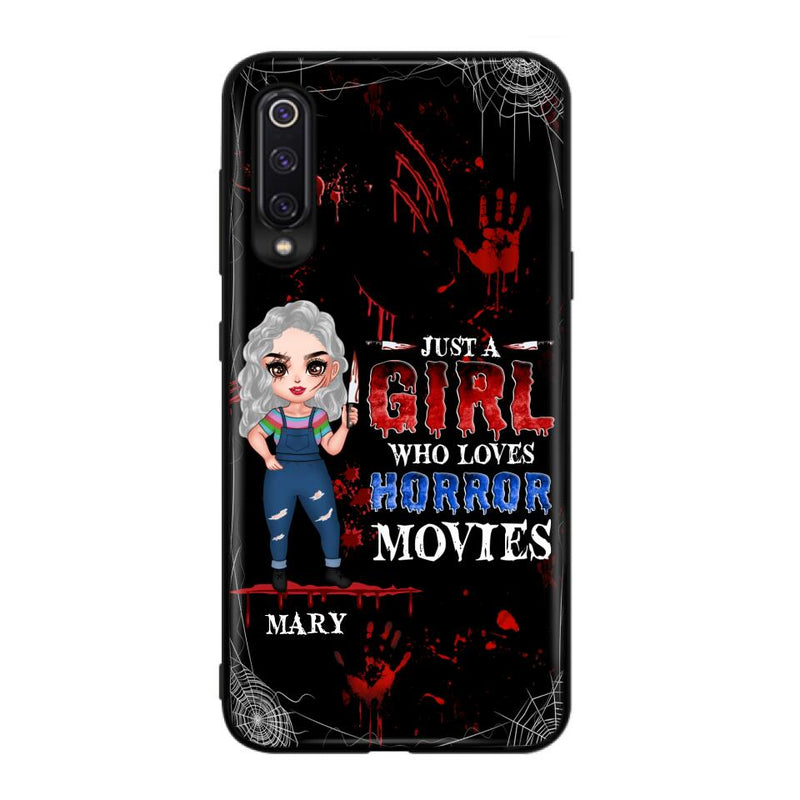 Custom Personalized Halloween Phone Case for Xiaomi/Huawei/Oppo - Gift Idea For Halloween - Just A Girl Who Loves Horror Movies