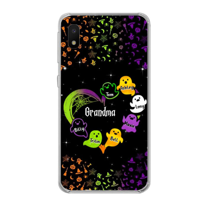 Personalized Grandma and Grandkids Ghost Phone Case - Halloween gift for Grandma - Up to 7 Grandkids - Case For iPhone/Samsung