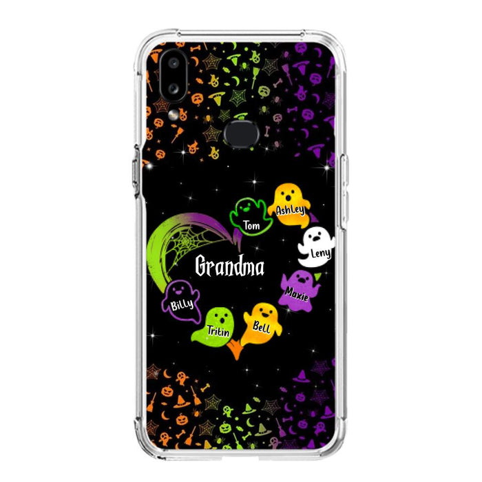 Personalized Grandma and Grandkids Ghost Phone Case - Halloween gift for Grandma - Up to 7 Grandkids - Case For iPhone/Samsung