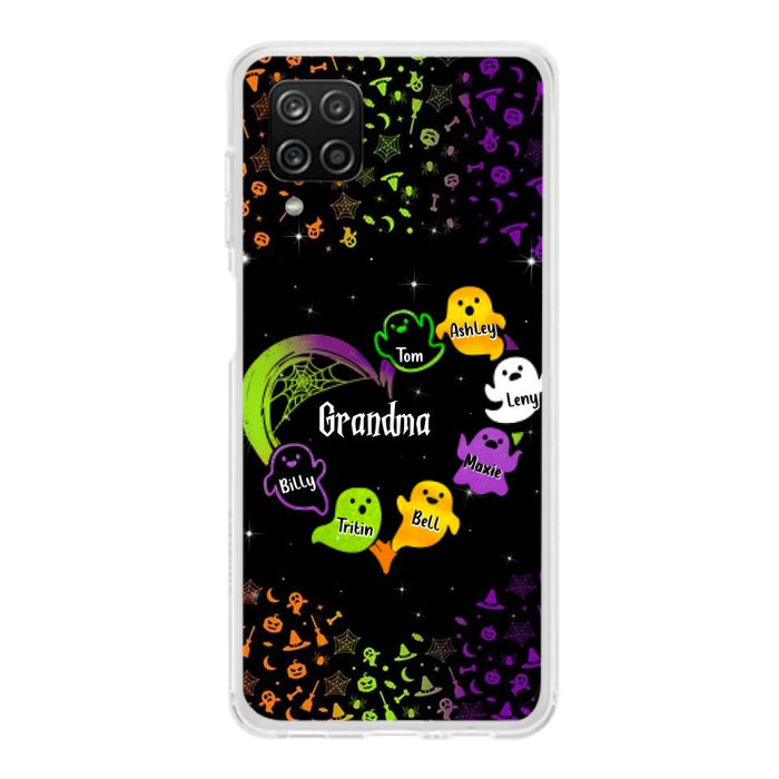 Personalized Grandma and Grandkids Ghost Phone Case - Halloween gift for Grandma - Up to 7 Grandkids - Case For iPhone/Samsung
