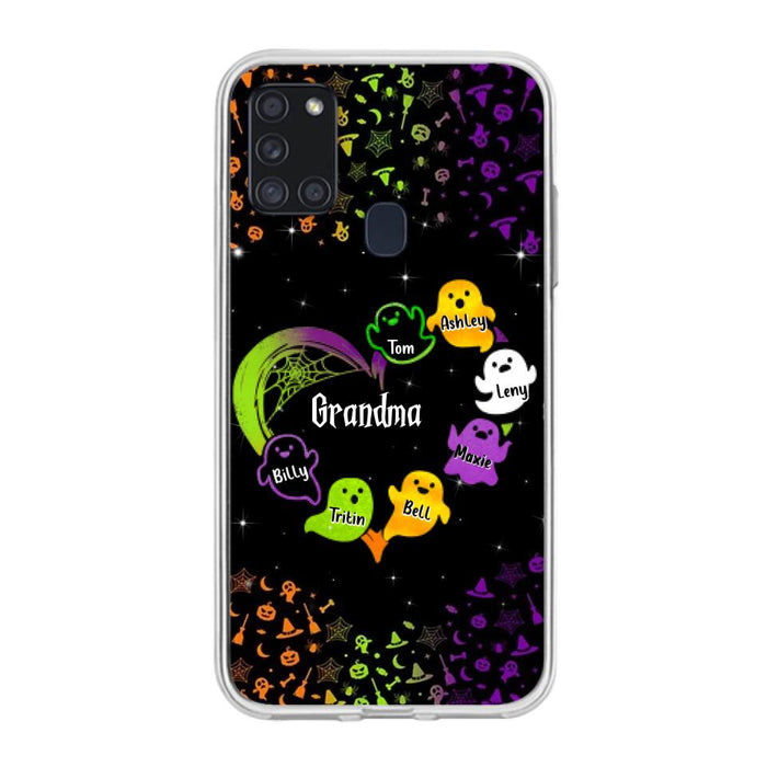 Personalized Grandma and Grandkids Ghost Phone Case - Halloween gift for Grandma - Up to 7 Grandkids - Case For iPhone/Samsung