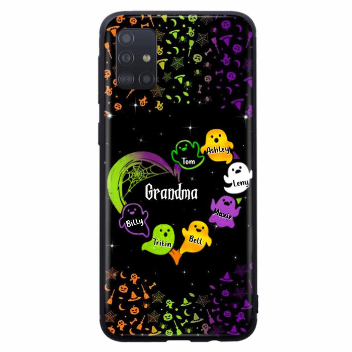 Personalized Grandma and Grandkids Ghost Phone Case - Halloween gift for Grandma - Up to 7 Grandkids - Case For iPhone/Samsung