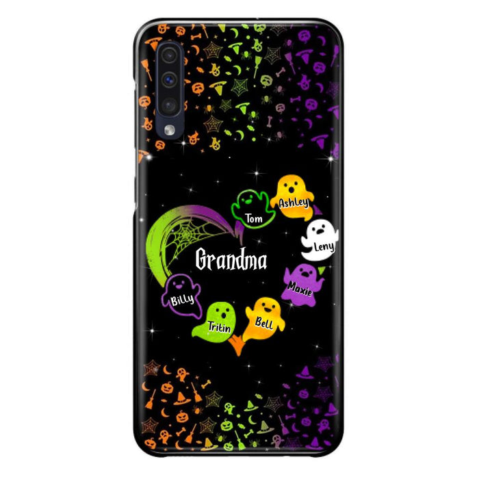 Personalized Grandma and Grandkids Ghost Phone Case - Halloween gift for Grandma - Up to 7 Grandkids - Case For iPhone/Samsung
