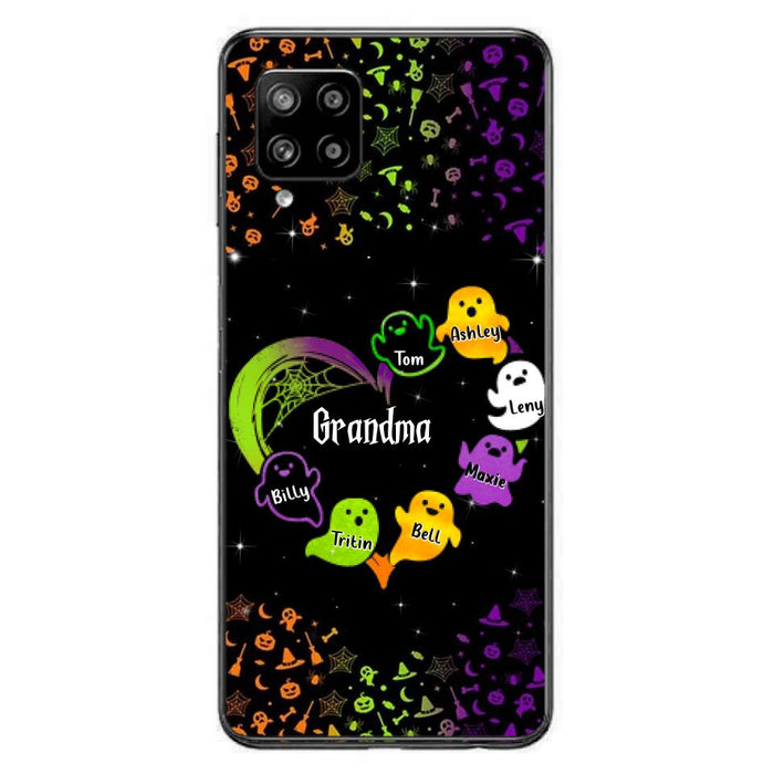 Personalized Grandma and Grandkids Ghost Phone Case - Halloween gift for Grandma - Up to 7 Grandkids - Case For iPhone/Samsung