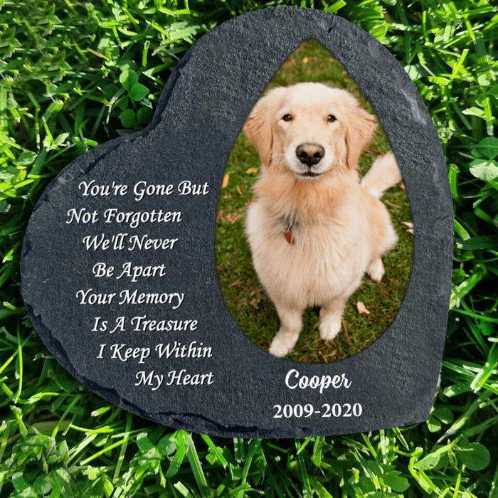 Personalized Memorial Photo Heart Lithograph - Memorial Gift Idea for Pet Lovers - You're Gone But Not Forgotten