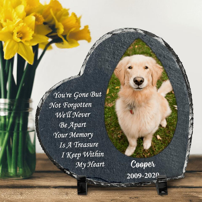 Personalized Memorial Photo Heart Lithograph - Memorial Gift Idea for Pet Lovers - You're Gone But Not Forgotten