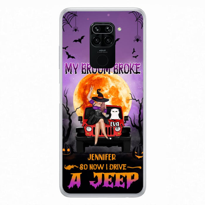 Personalized Off-road Girl Phone Case - Up to 4 Cats - Halloween Gift Idea For Off-road Lovers/Cat Lovers - My Broom Broke - Case for Xiaomi, Huawei & Oppo