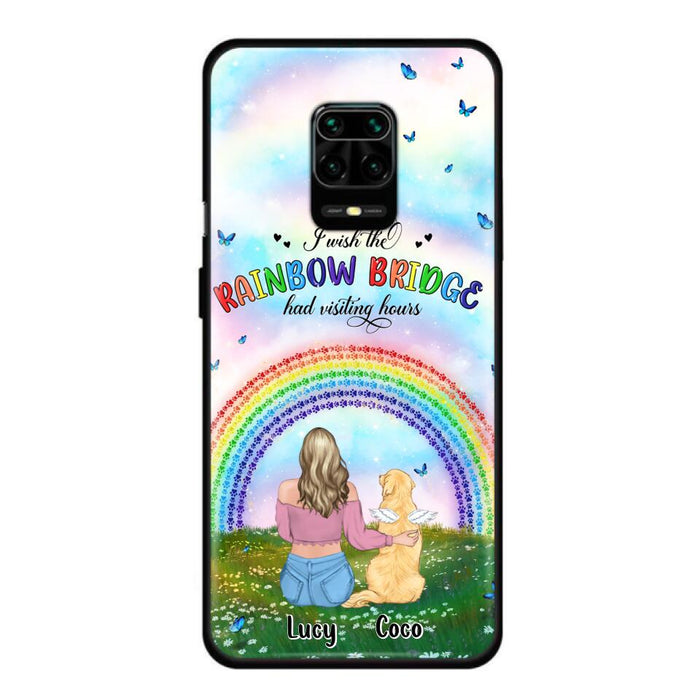 Personalized Dog, Cat Memorial Phone Case - Up to 4 Pets - Memorial Gift For Dog/Cat Lover - I Wish The Rainbow Bridge Had Visiting Hours - Case For Xiaomi, Oppo And Huawei