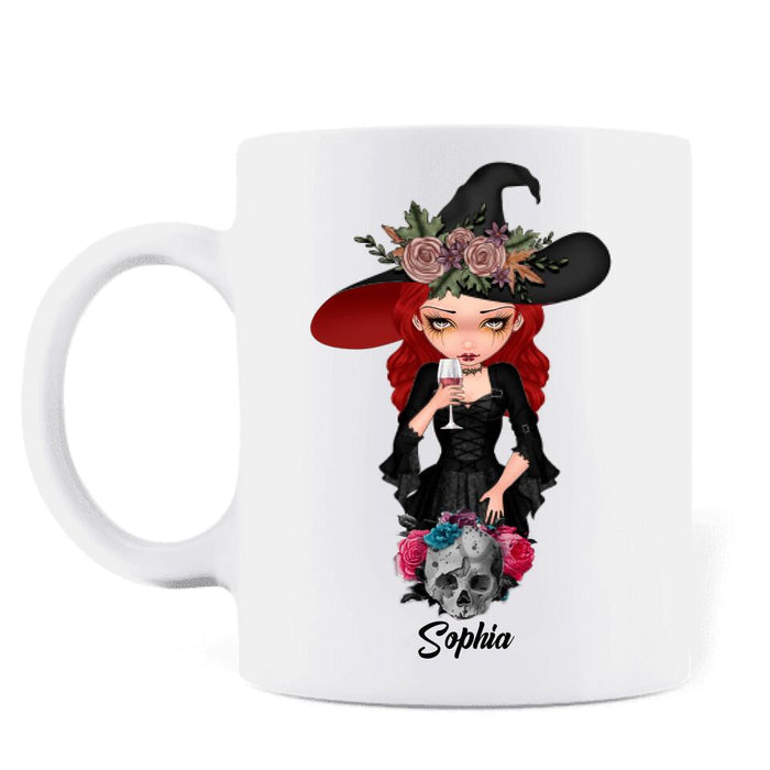 Personalized Witch Coffee Mug - Halloween Gift Idea - Drink Up Witches