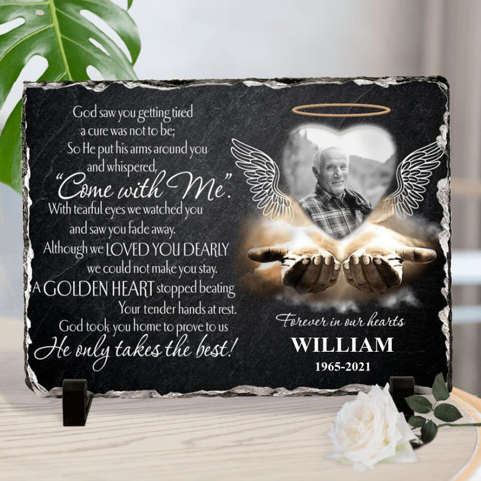 Personalized Memorial Photo Lithograph - Memorial Gift Idea - Forever In Our Hearts