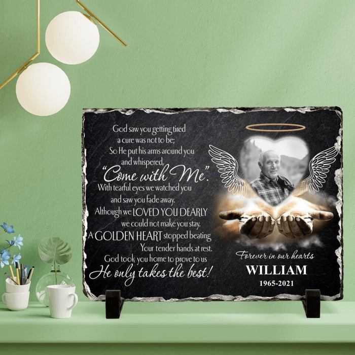 Personalized Memorial Photo Lithograph - Memorial Gift Idea - Forever In Our Hearts