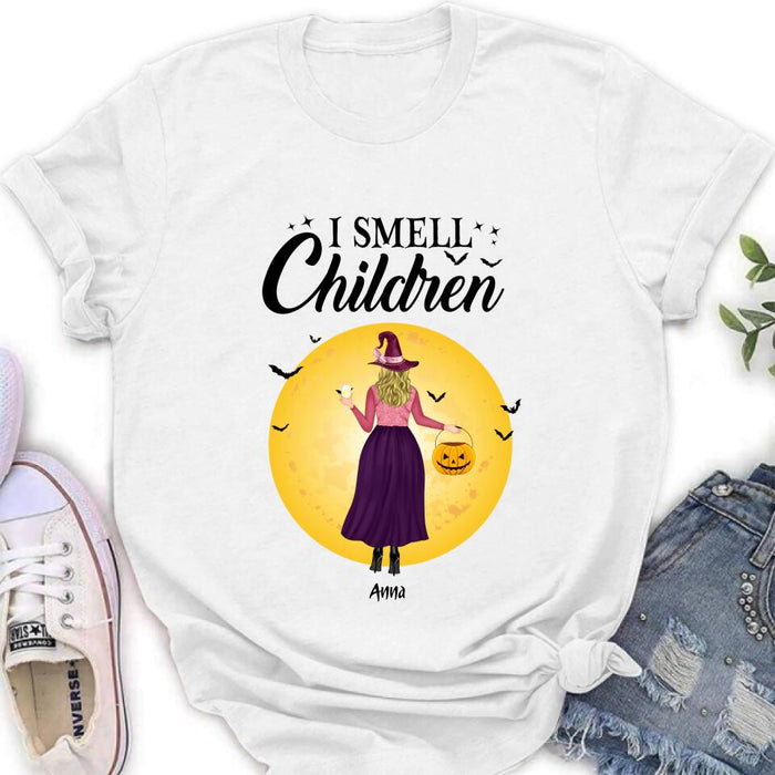 Personalized Halloween Girls Shirt/Hoodie - Halloween Gift For Friends/Besties - I Smell Children