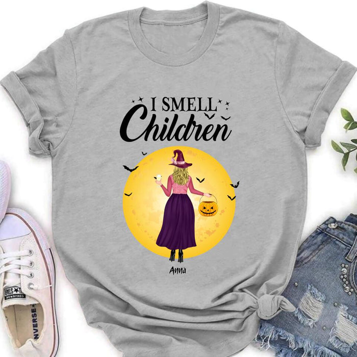 Personalized Halloween Girls Shirt/Hoodie - Halloween Gift For Friends/Besties - I Smell Children