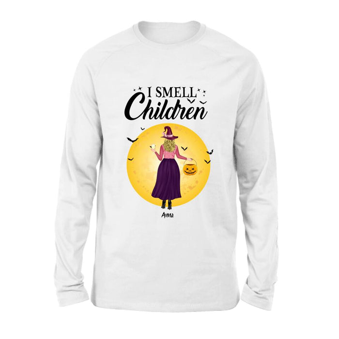 Personalized Halloween Girls Shirt/Hoodie - Halloween Gift For Friends/Besties - I Smell Children