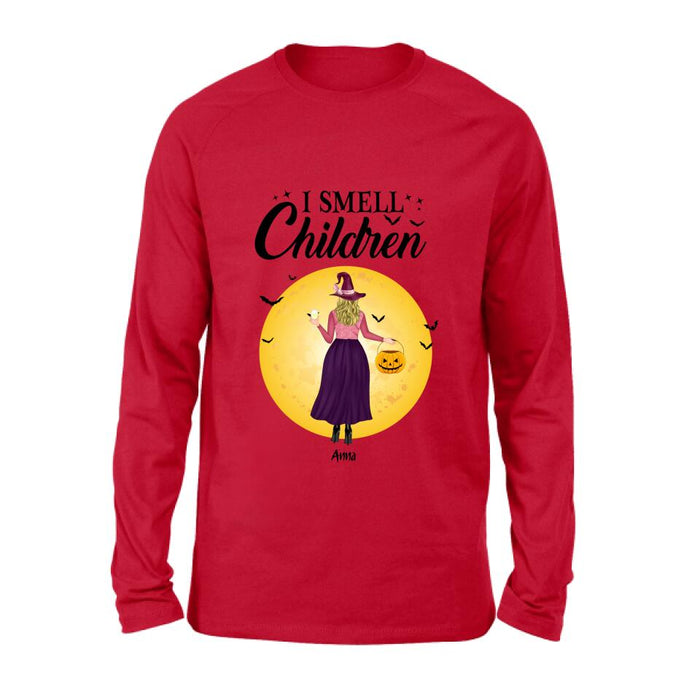Personalized Halloween Girls Shirt/Hoodie - Halloween Gift For Friends/Besties - I Smell Children