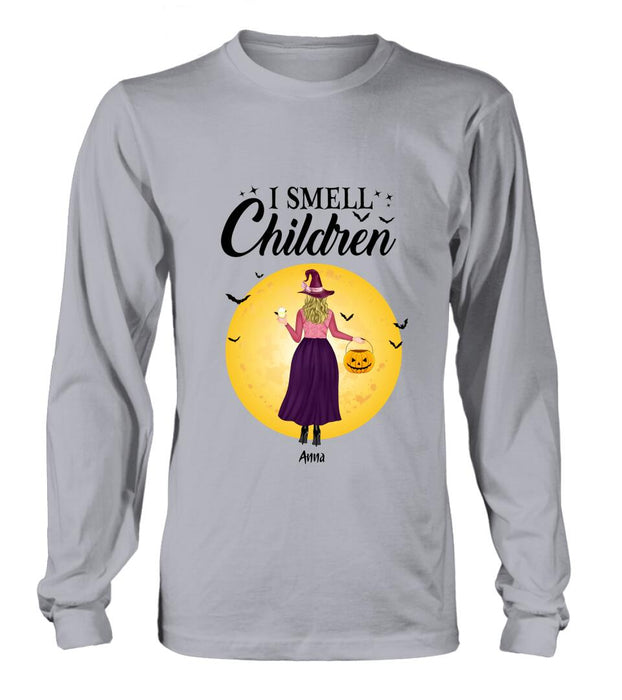 Personalized Halloween Girls Shirt/Hoodie - Halloween Gift For Friends/Besties - I Smell Children