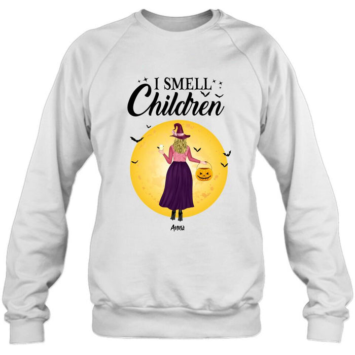 Personalized Halloween Girls Shirt/Hoodie - Halloween Gift For Friends/Besties - I Smell Children