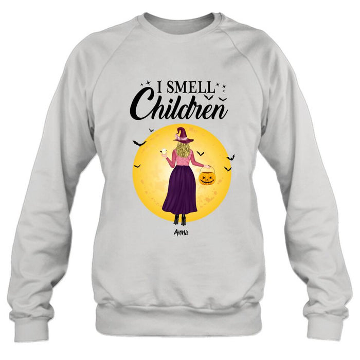 Personalized Halloween Girls Shirt/Hoodie - Halloween Gift For Friends/Besties - I Smell Children