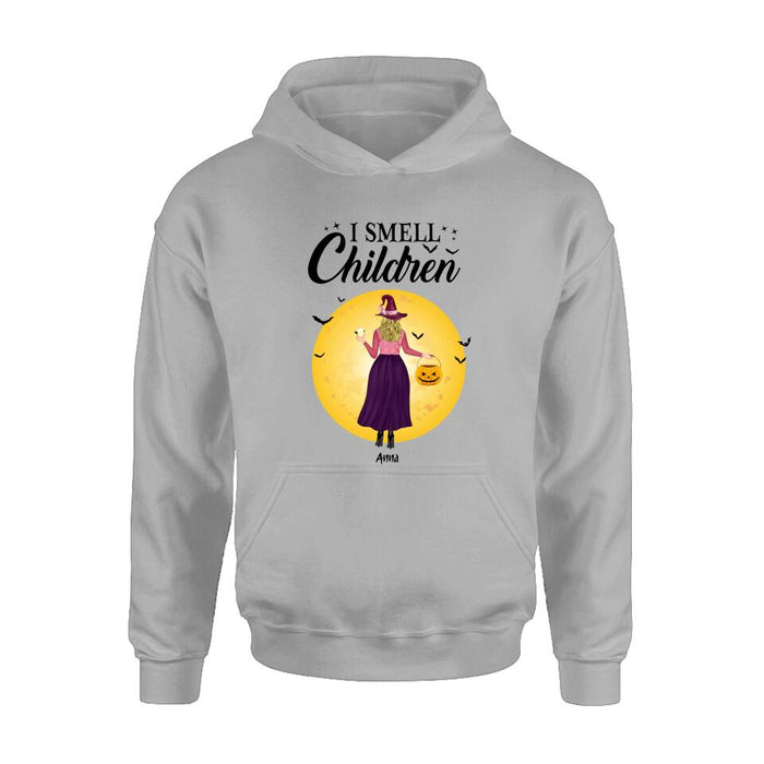 Personalized Halloween Girls Shirt/Hoodie - Halloween Gift For Friends/Besties - I Smell Children