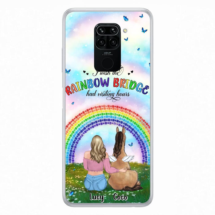 Personalized Horse Memorial Phone Case - Up to 4 Horses - Memorial Gift For Horse Lover - I Wish The Rainbow Bridge Had Visiting Hours - Case For Xiaomi, Oppo And Huawei