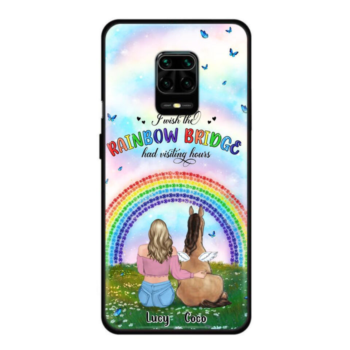 Personalized Horse Memorial Phone Case - Up to 4 Horses - Memorial Gift For Horse Lover - I Wish The Rainbow Bridge Had Visiting Hours - Case For Xiaomi, Oppo And Huawei