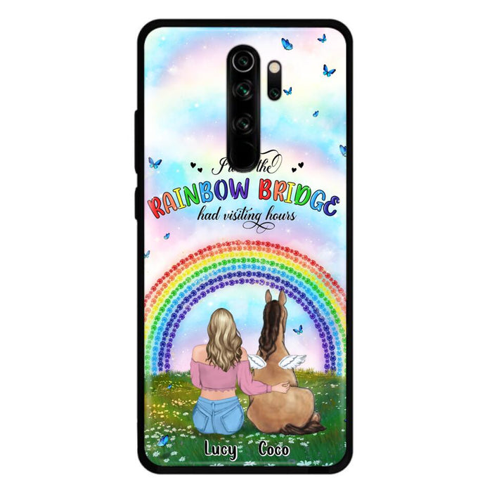 Personalized Horse Memorial Phone Case - Up to 4 Horses - Memorial Gift For Horse Lover - I Wish The Rainbow Bridge Had Visiting Hours - Case For Xiaomi, Oppo And Huawei