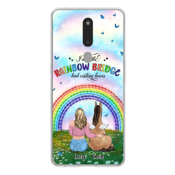 Personalized Horse Memorial Phone Case - Up to 4 Horses - Memorial Gift For Horse Lover - I Wish The Rainbow Bridge Had Visiting Hours - Case For Xiaomi, Oppo And Huawei