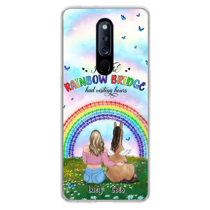 Personalized Horse Memorial Phone Case - Up to 4 Horses - Memorial Gift For Horse Lover - I Wish The Rainbow Bridge Had Visiting Hours - Case For Xiaomi, Oppo And Huawei