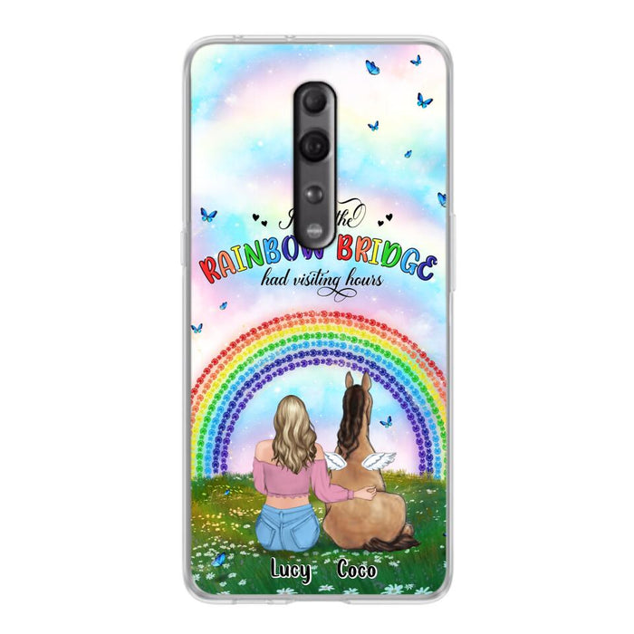Personalized Horse Memorial Phone Case - Up to 4 Horses - Memorial Gift For Horse Lover - I Wish The Rainbow Bridge Had Visiting Hours - Case For Xiaomi, Oppo And Huawei