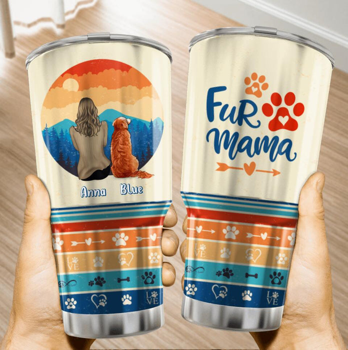 Personalized Dog Mom Irregular Tumbler - Gift Idea For Dog Owner with up to 4 Dogs - Fur Mama