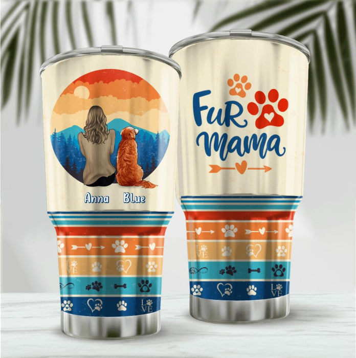 Personalized Dog Mom Irregular Tumbler - Gift Idea For Dog Owner with up to 4 Dogs - Fur Mama