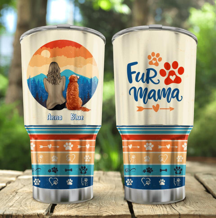 Personalized Dog Mom Irregular Tumbler - Gift Idea For Dog Owner with up to 4 Dogs - Fur Mama
