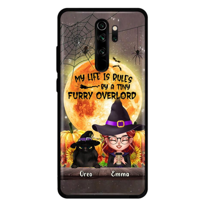 Personalized Cat Witch Phone Case - Up to 5 Cats - Halloween Gift Idea For Cat Lovers - My Life Is Ruled By A Tiny Furry Overlord - Case For Xiaomi, Oppo And Huawei