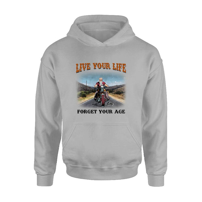 Personalized Biker Shirt - Gift Idea For Biker - Live Your Life Forget Your Age