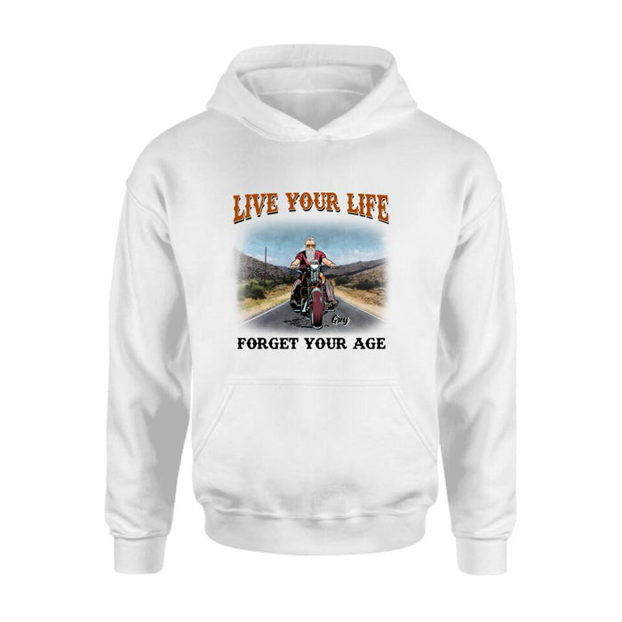 Personalized Biker Shirt - Gift Idea For Biker - Live Your Life Forget Your Age