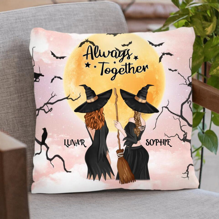 Personalized Witches Pillow Cover - Halloween Gift For Friends/Wiccan Decor/Pagan Decor - Always Together