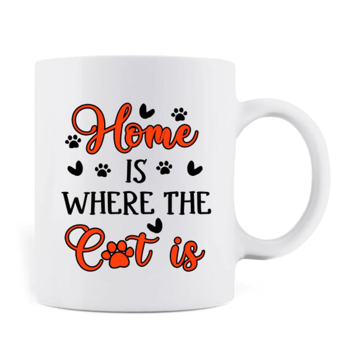 Personalized Cat Mom Coffee Mug - Up to 5 Cats - Gift Idea For Cat Lover - Cat Mama Life Is Purrfect