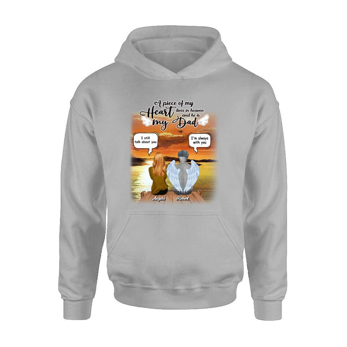 Custom Personalized Memorial Dad Shirt - Gift Idea For Father's Day - My Dad Was So Amazing God Made Him An Angel