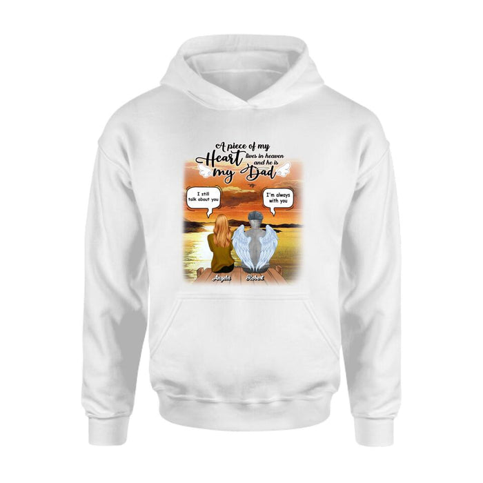 Custom Personalized Memorial Dad Shirt - Gift Idea For Father's Day - My Dad Was So Amazing God Made Him An Angel