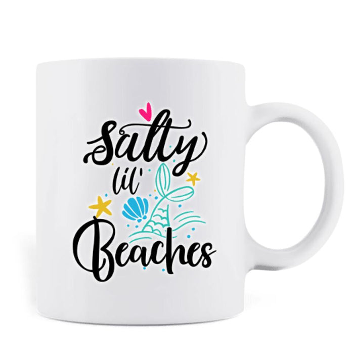 Personalized Mermaid Friends Coffee Mug - Gift Idea For Mermaid Lover - Salty lil' Beaches
