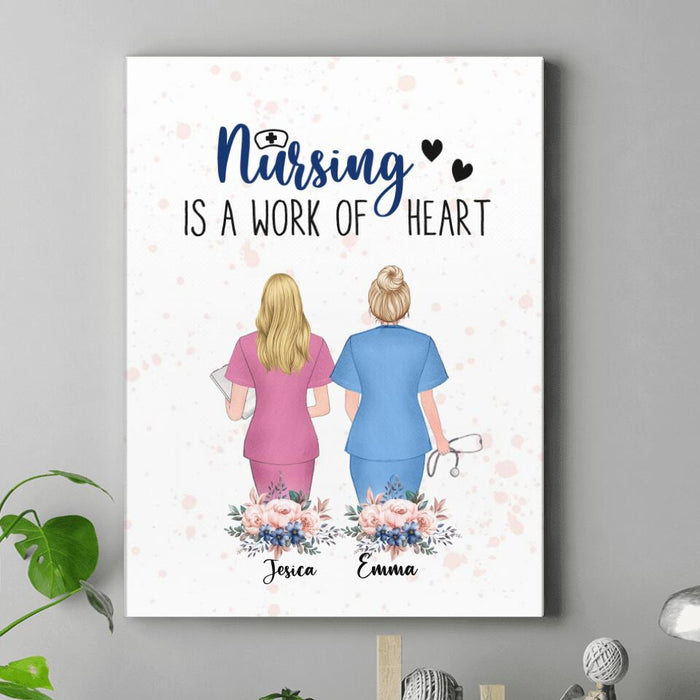 Personalized Nurse Friends Canvas - Up to 6 Nurses - Best Gift For Nurse Besties - It's A Beautiful Day To Save Lives