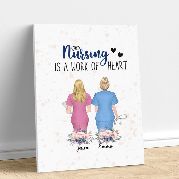 Personalized Nurse Friends Canvas - Up to 6 Nurses - Best Gift For Nurse Besties - It's A Beautiful Day To Save Lives