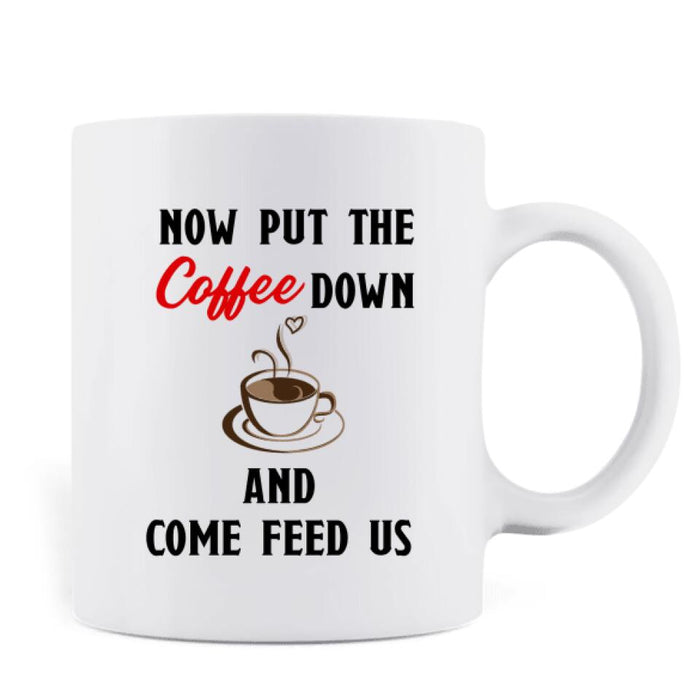 Personalized Chickens Coffee Mug - Up to 7 Chickens - Rise & Shine Mother Clucker