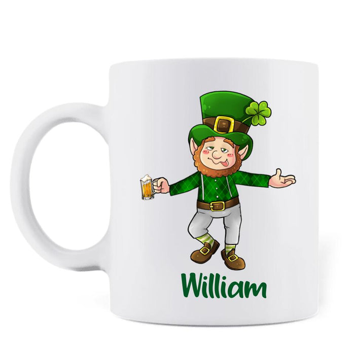 Personalized Man St Patrick's Day Coffee Mug - Gift Idea For St Patrick's Day - Irish Whiskey Makes Me Frisky