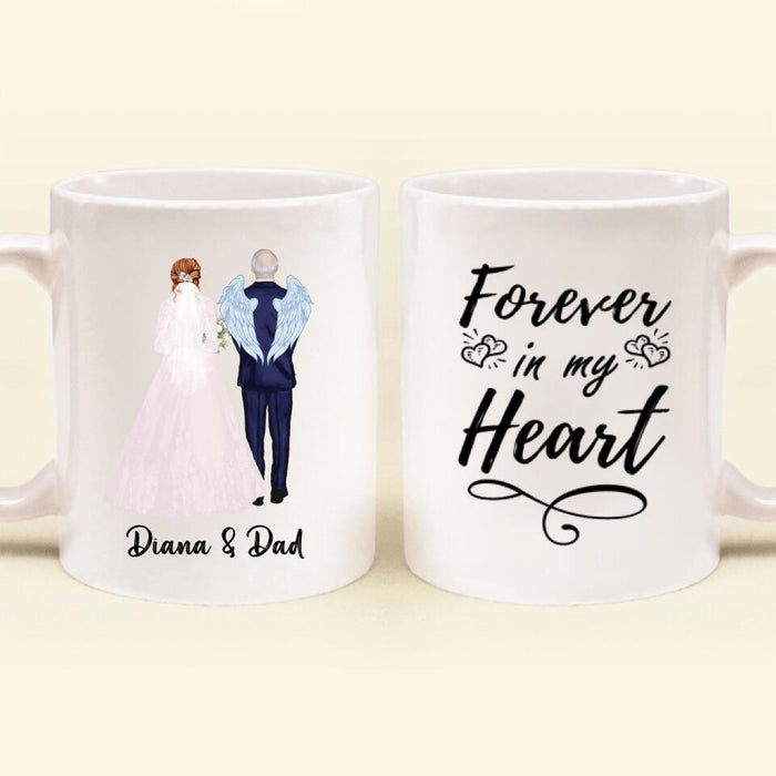 Personalized Wedding Parent In Heaven Coffee Mug - Memorial Gift Idea - Forever In My Heart